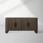 Astor Inset Marble Stone Top Buffe Sideboard Wood Media TV Cabinet Quiet Luxury Entryways Cabine