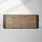 Meuble TV Telluride en chêne mexicain, console multimédia, buffet Result, meuble de rangement pour télévision en bois 