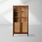 Linley Eichenholz-Hochvitrine mit Glastüren und Schubladen 