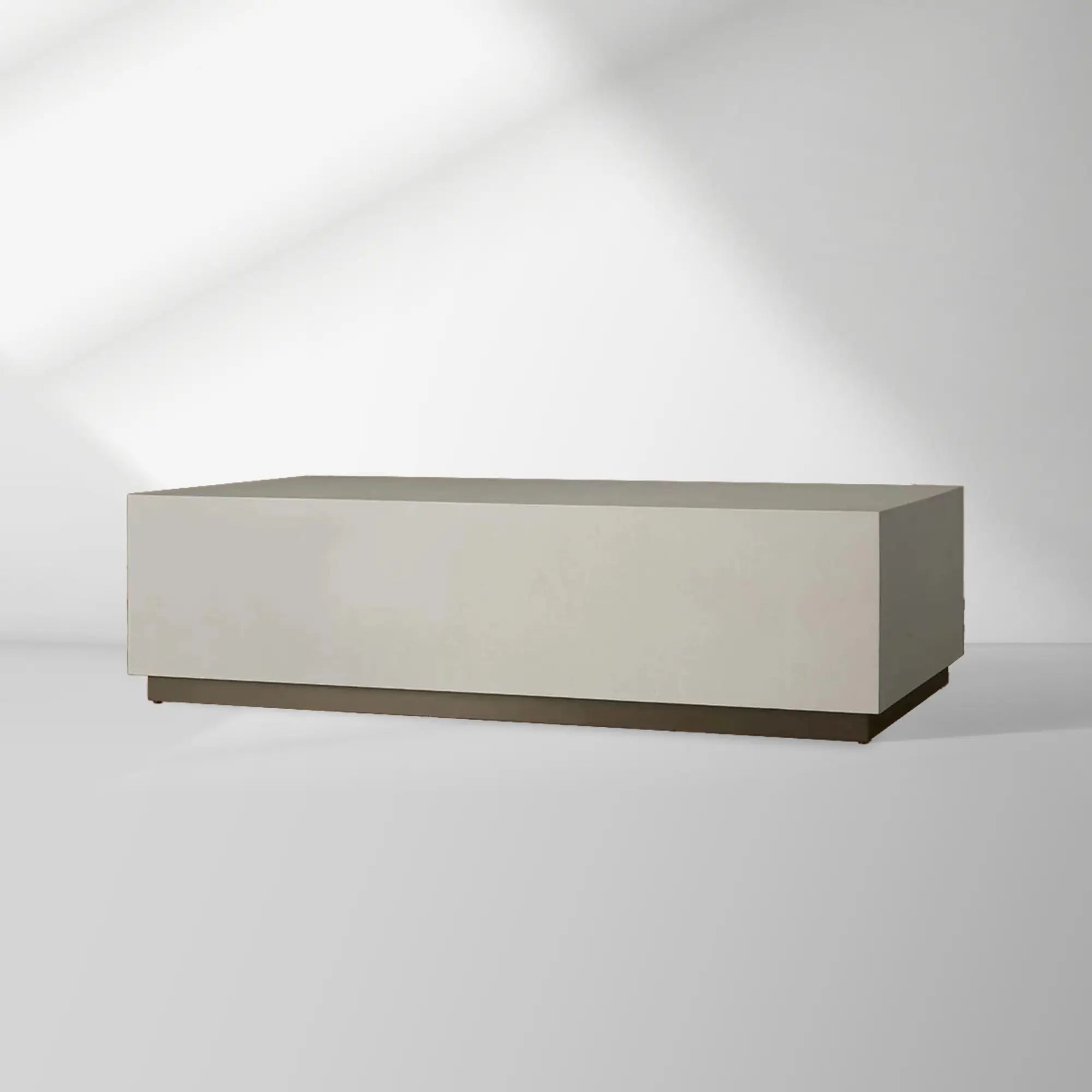 Malone Rectangular Leather Coffee Table with Leather Top & Steel Base Modern Living Room Center Tea Table Cocktail Table