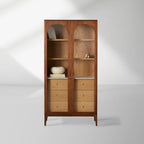 Linley Eichenholz-Hochvitrine mit Glastüren und Schubladen 