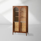 Linley Eichenholz-Hochvitrine mit Glastüren und Schubladen 