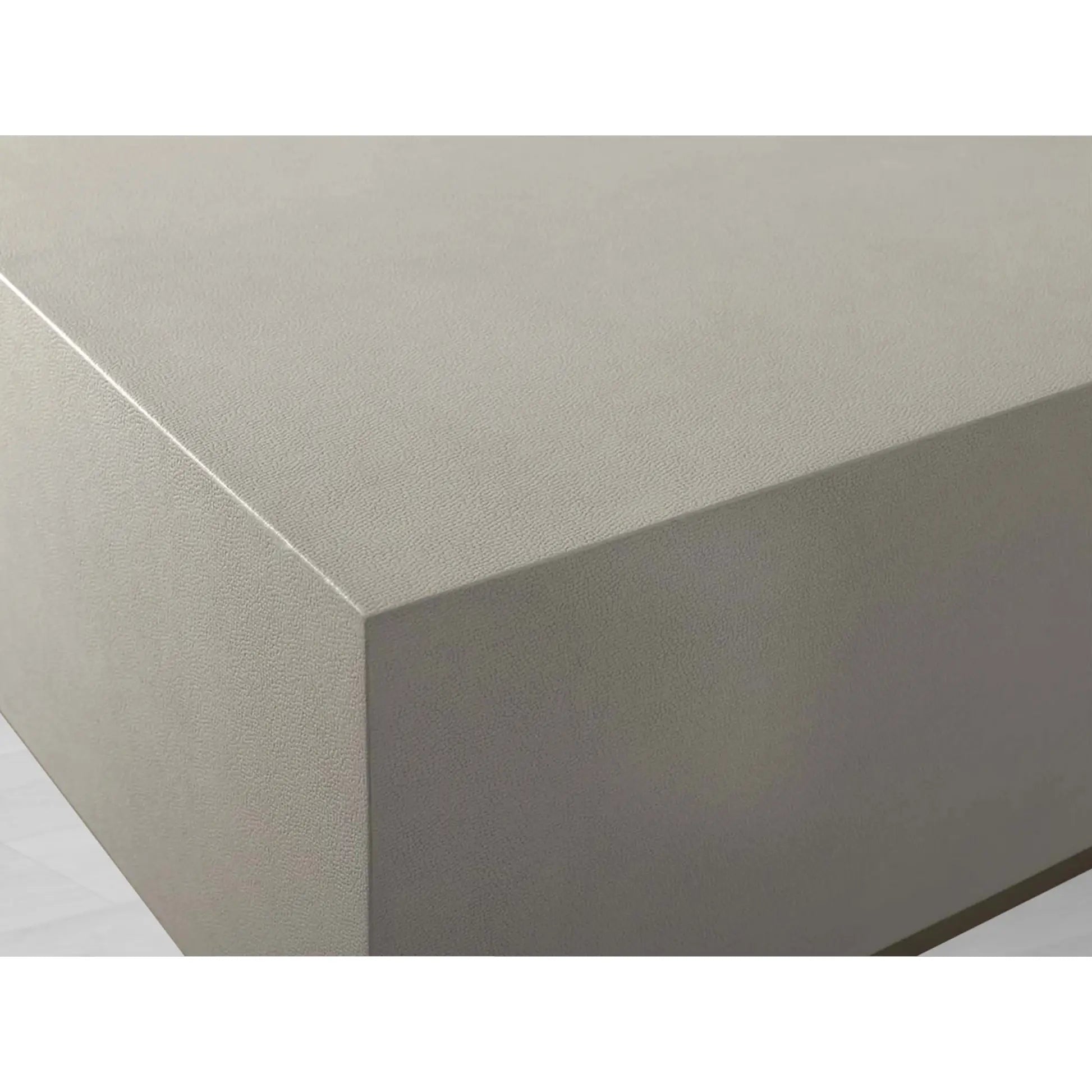 Malone Rectangular Leather Coffee Table with Leather Top & Steel Base Modern Living Room Center Tea Table Cocktail Table