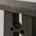 Sydney Skulpturaler Aluminium-Konsolentisch Moderner Skulpturaler Stil Eingangsbereich Wandtisch
