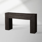 Ubud Wood Entrance Console Table Reclaimed Teak Wood Sidewalk Entrance Table