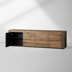 Meuble TV Telluride en chêne mexicain, console multimédia, buffet Result, meuble de rangement pour télévision en bois 
