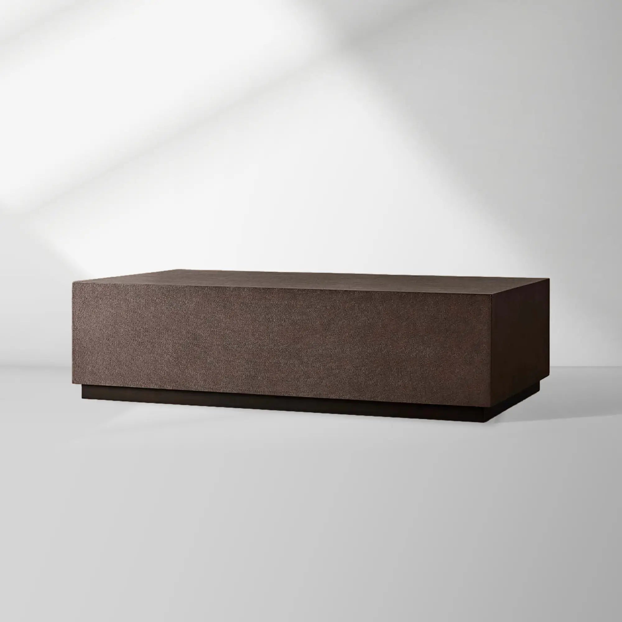 Malone Rectangular Leather Coffee Table with Leather Top & Steel Base Modern Living Room Center Tea Table Cocktail Table