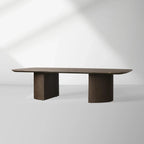 Saint Germain Mix & Match Coffee Table with Marble Top Oak Wood Dauphine Base Cocktail Table Living Room Stone Top Center Tea Table