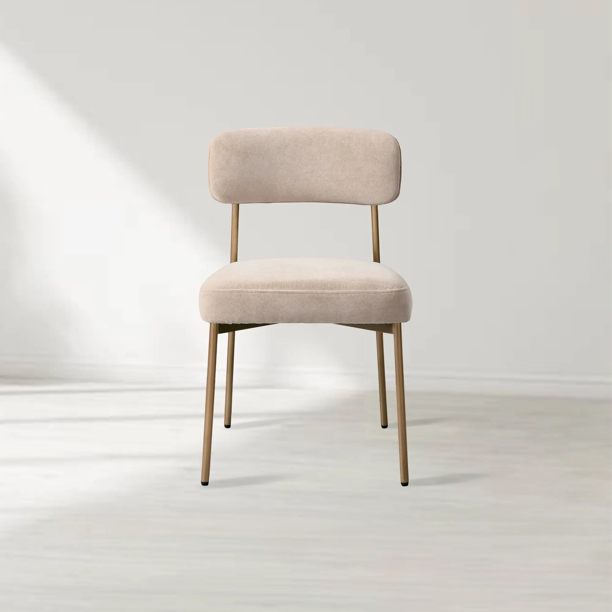 Billie Antiqued Iron Frame Dining Chair with Performance Fabric Cushion Modern Living Room Chairs