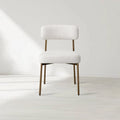 Billie Antiqued Iron Frame Dining Chair with Performance Fabric Cushion Modern Living Room Chairs