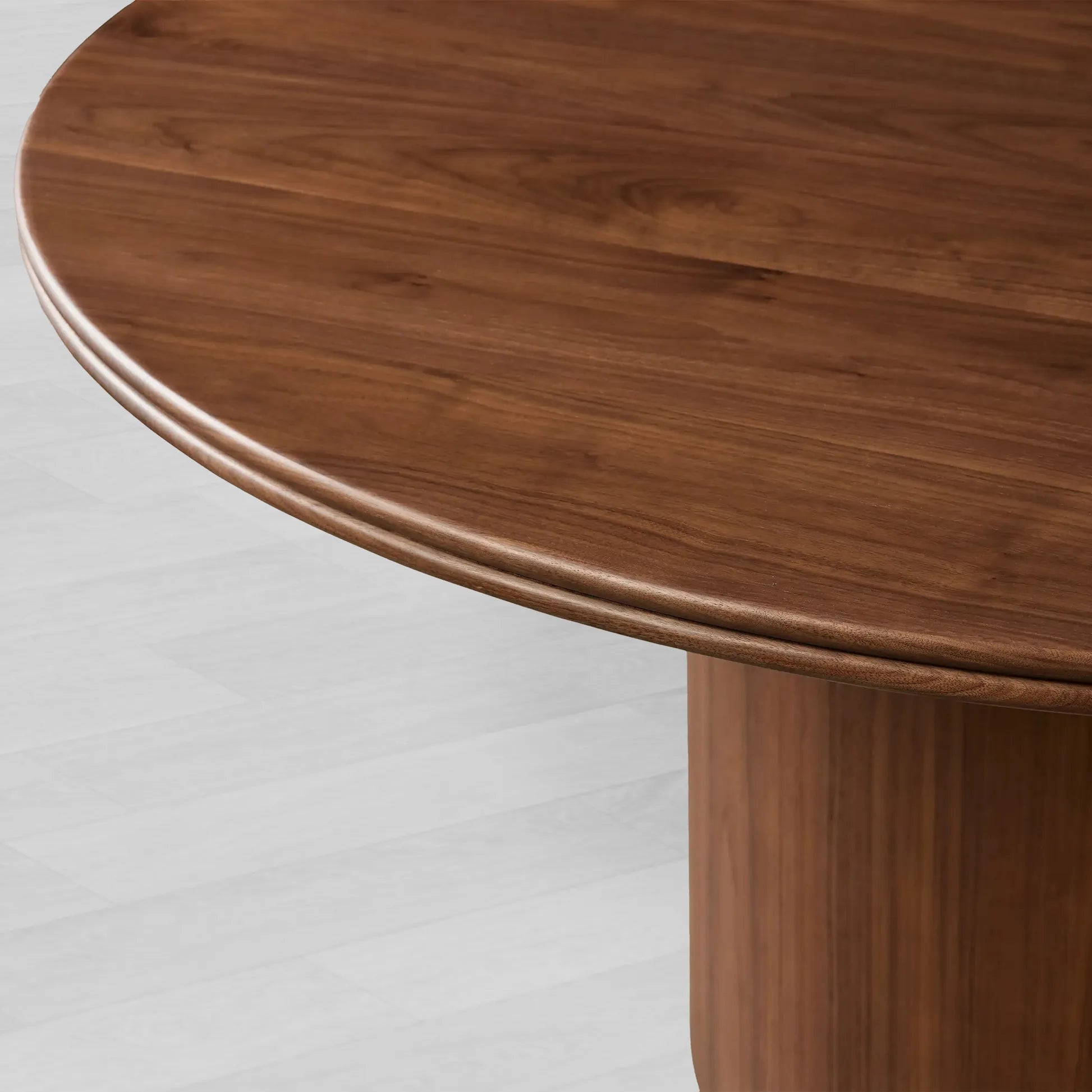 Caden Round Dining Table with Wooden Top Sculptural Base & Antiqued Metal Plinth