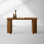 Eaves Layered Oak Entrance Console Table Moderner Minimalismus Stil Holz Flurtisch