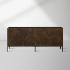 Theota Sunburst Pattern Buffet Sideboard Teak Wood Rustic Entryways Cabinet