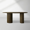 Sucurro Konsole aus gespaltenem Primavera-Holz, Eingangstisch mit oxidierter Aluminiumplatte, moderner Minimalismus-Stil, Flurtisch