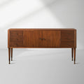Ross Mid-Century Sideboard Buffet Table Wood Six Drawers Entryways Cabinet with Its Tapered Leg