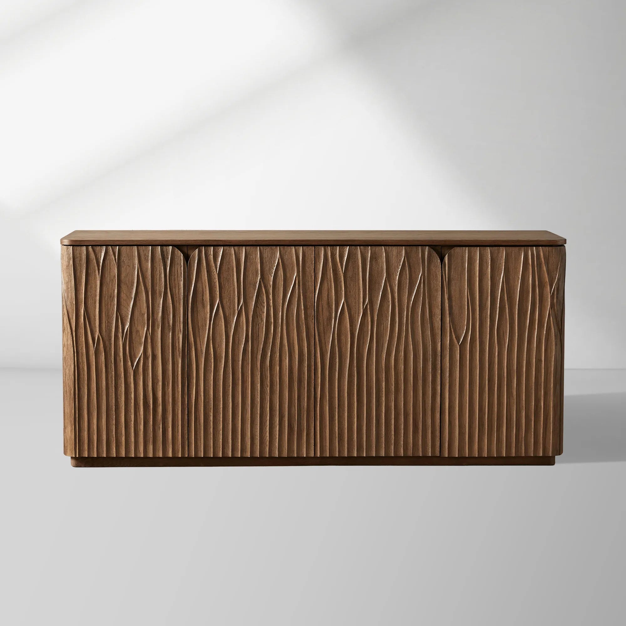 Norris Modern Buffet Sideboard Wood Entryways Cabinet with Fiberglass Base