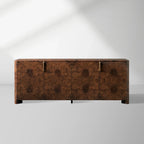 Morley Walnut Burl Buffet Sideboard Living Media TV Cabinet Wood Entryways Cabinet