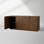 Norris Modern Buffet Sideboard Wood Entryways Cabinet with Fiberglass Base