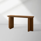 Eaves Layered Oak Entrance Console Table Moderner Minimalismus Stil Holz Flurtisch