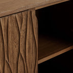Norris Modern Buffet Sideboard Wood Entryways Cabinet with Fiberglass Base
