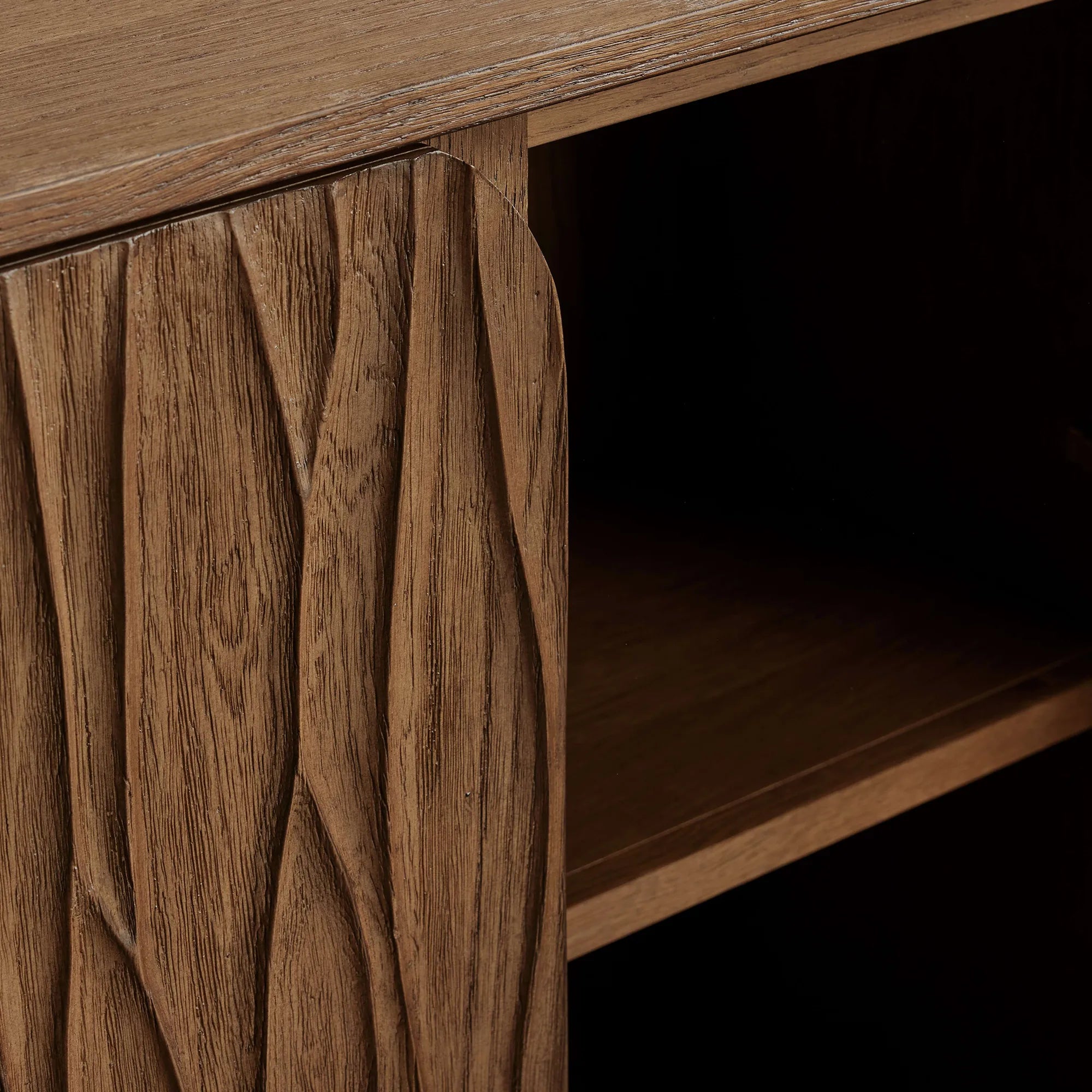 Norris Modern Buffet Sideboard Wood Entryways Cabinet with Fiberglass Base