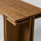 Eaves Layered Oak Entrance Console Table Moderner Minimalismus Stil Holz Flurtisch