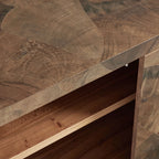 Polanco Ash Wood Buffet Sideboard Living Media TV Cabinet Mosaic-like Entryways Cabinet