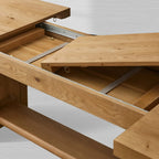 Redding Extending Dining Table with Solid Oak Wood & Two Self-Storing Leaves