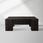 Ubud Square Wood Coffee Table with Teak Reclaimed Wood Living Room Center Tea Table Vintage Style Cocktail Table