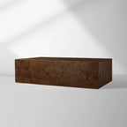 Kalmar Rectangle Coffee Table with Teak Wood Living Room Center Tea Table Unique Character