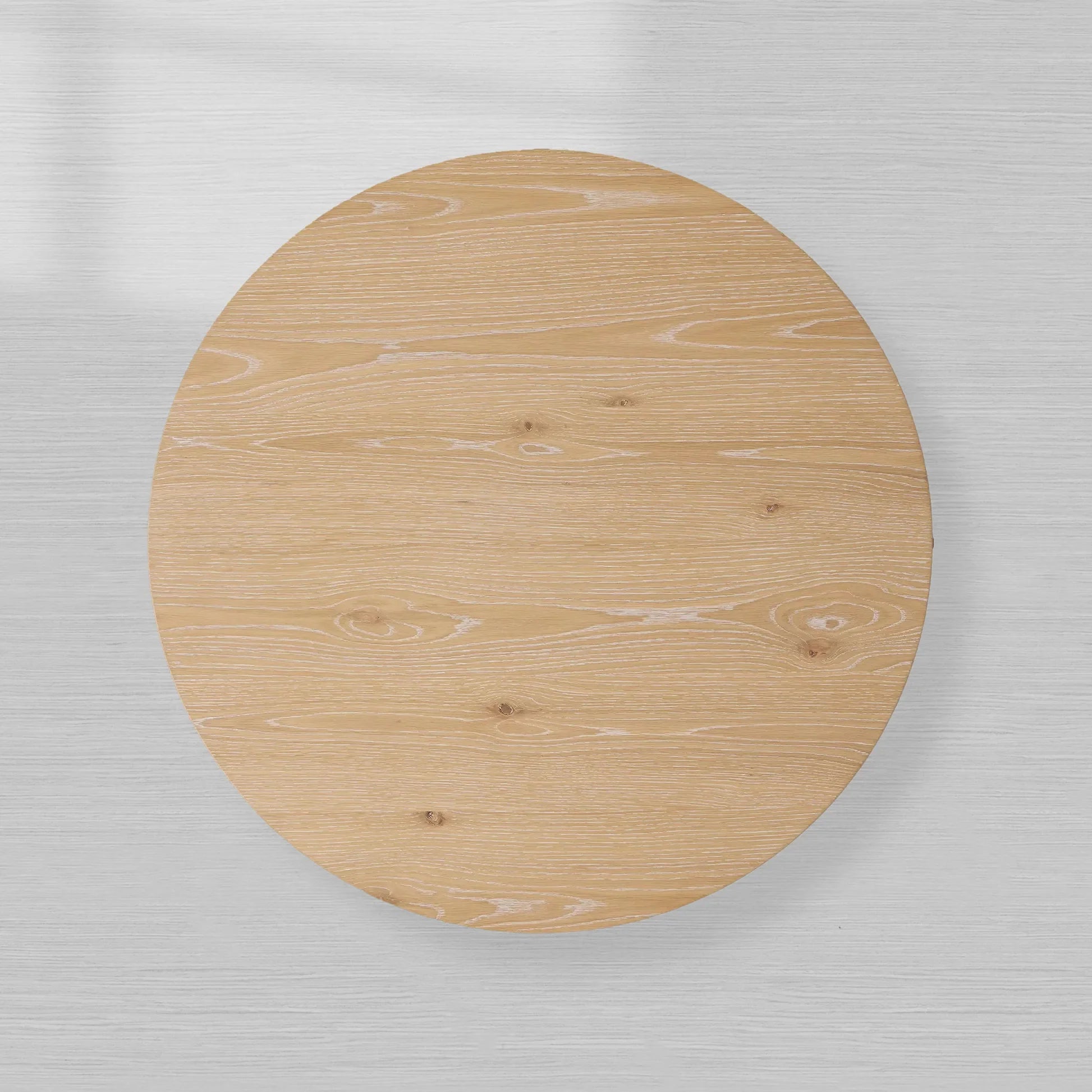 Sullivan Wood Round Coffee Table with Solid Oak Veneers Cocktail Table Living Room Center Tea Table Simplicity Style