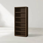 Nason Modular Tall Display Cabinets Oak Wood Bookcase with LED Lighting