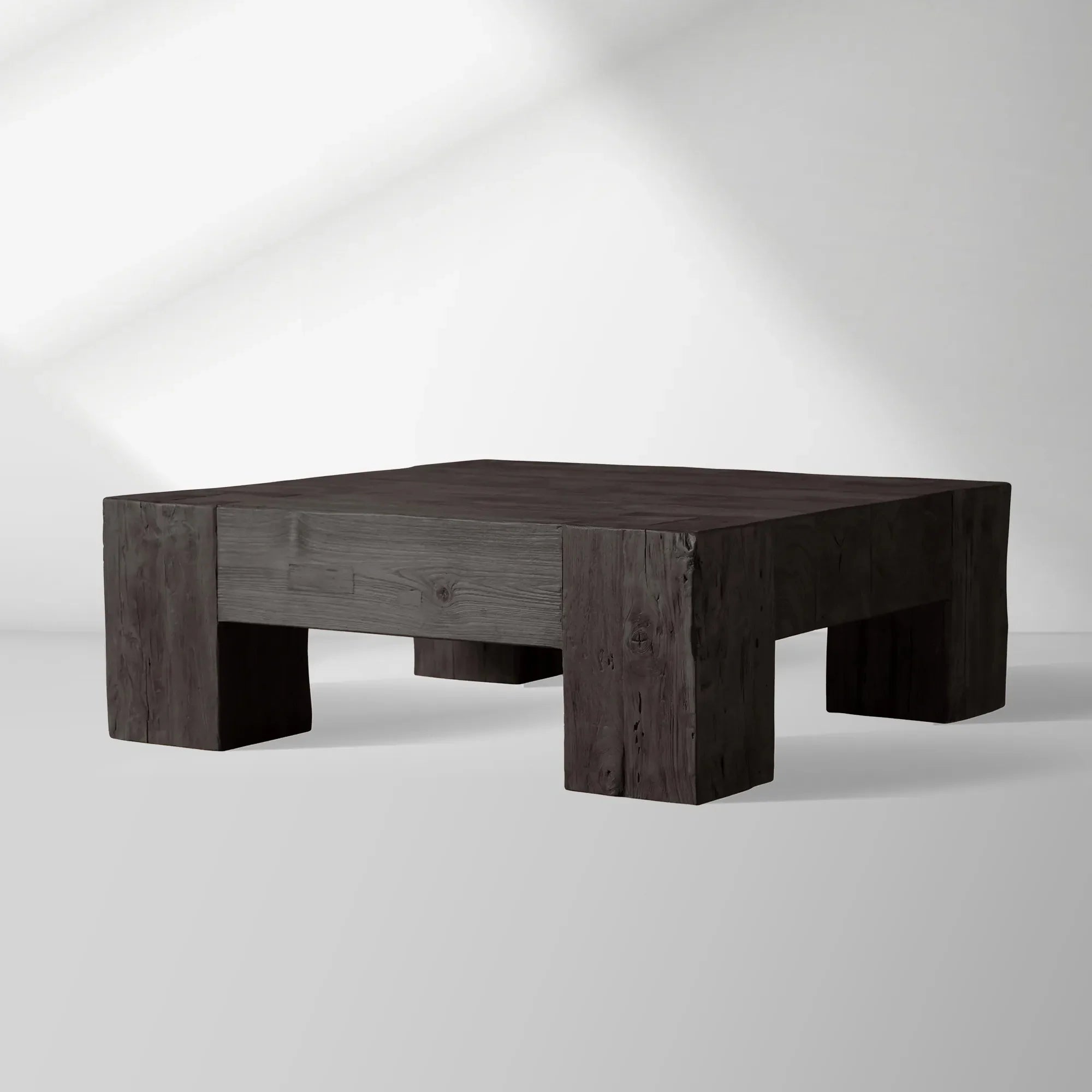 Ubud Square Wood Coffee Table with Teak Reclaimed Wood Living Room Center Tea Table Vintage Style Cocktail Table