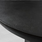 Kyoto Round Coffee Table with Nickel-Plated Cast Aluminum Living Room Metal Center Tea Table Cocktail Table
