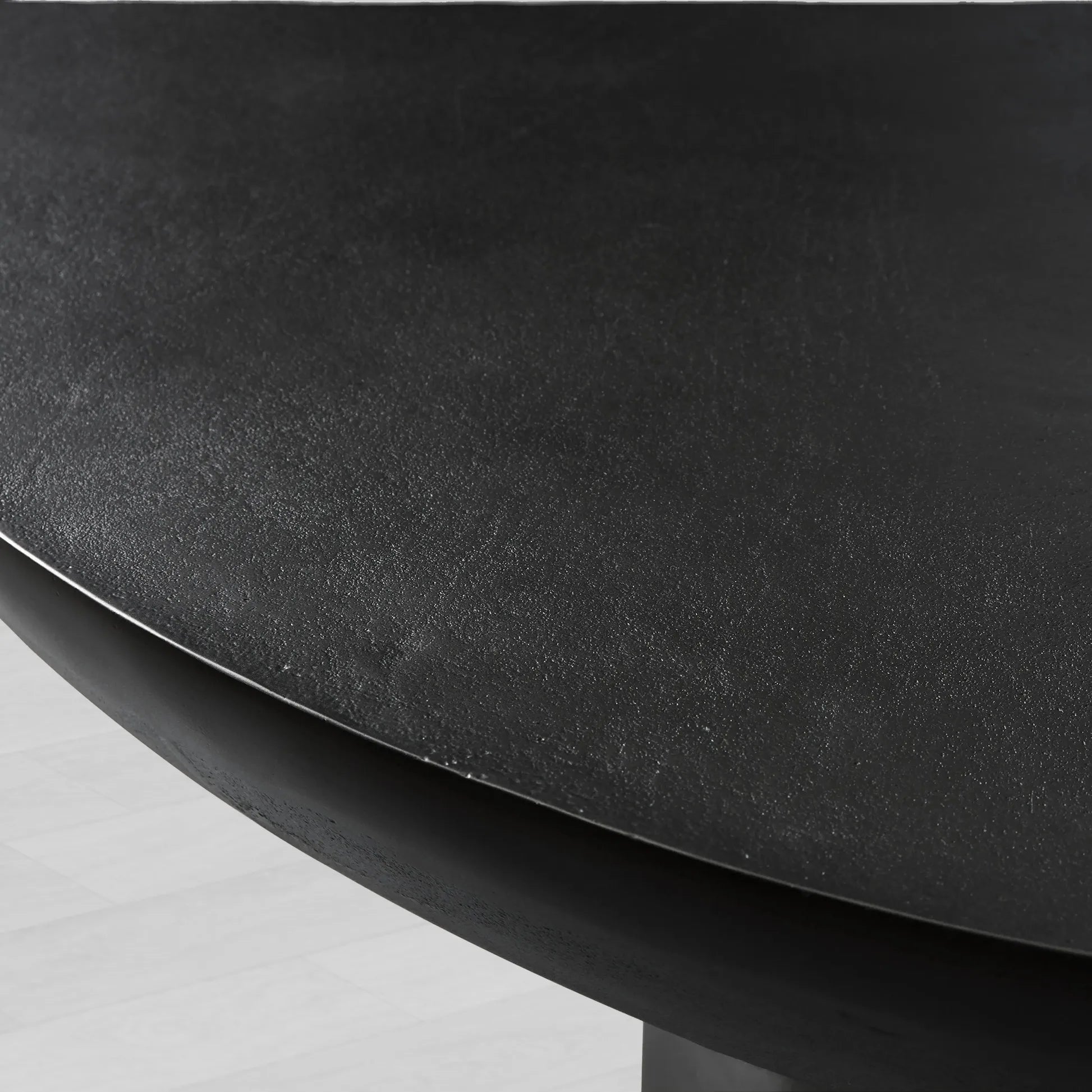Kyoto Round Coffee Table with Nickel-Plated Cast Aluminum Living Room Metal Center Tea Table Cocktail Table