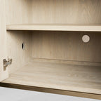 Malone Leather Panels Buffet Sideboard Luxury Wood Entryways Cabinet