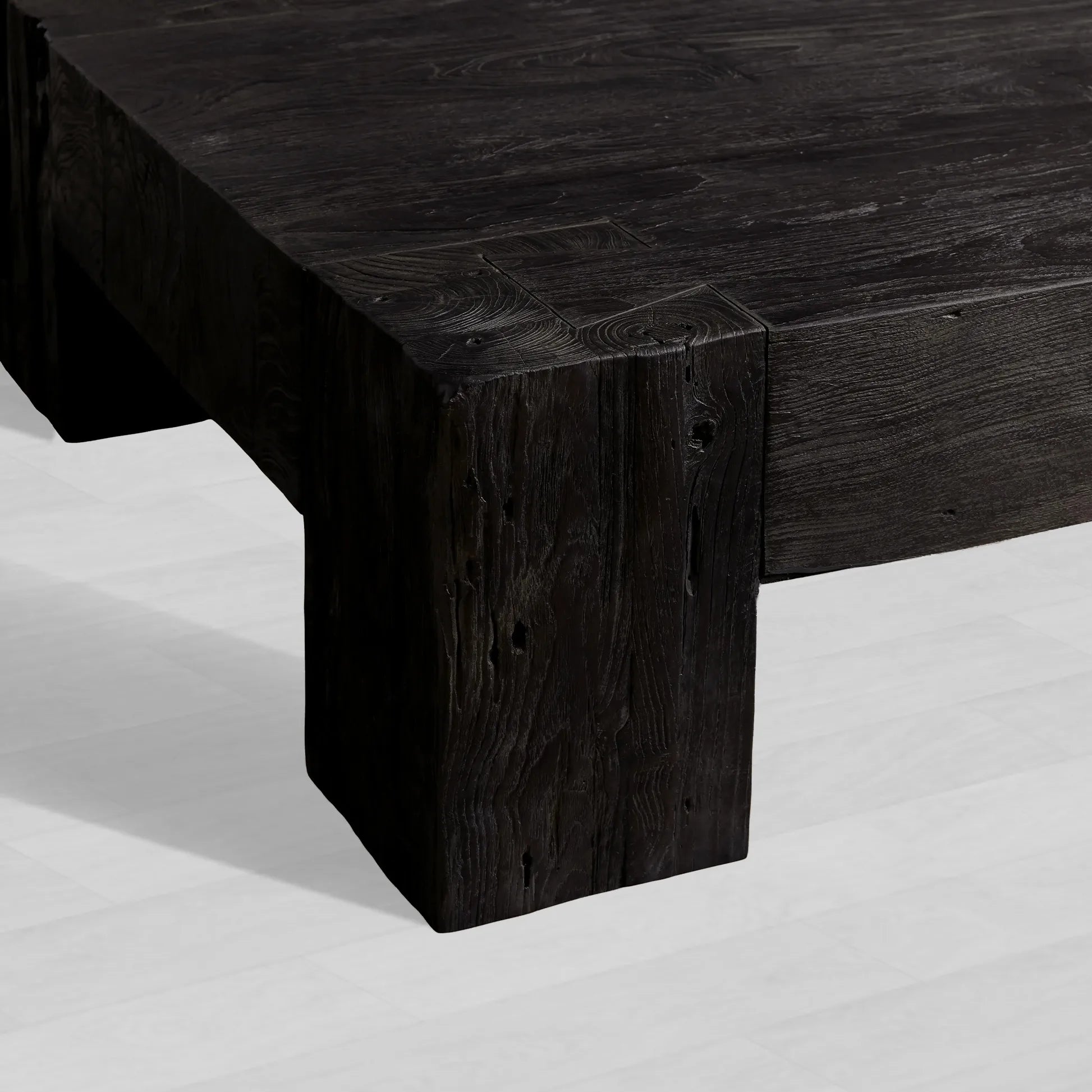 Ubud Square Wood Coffee Table with Teak Reclaimed Wood Living Room Center Tea Table Vintage Style Cocktail Table