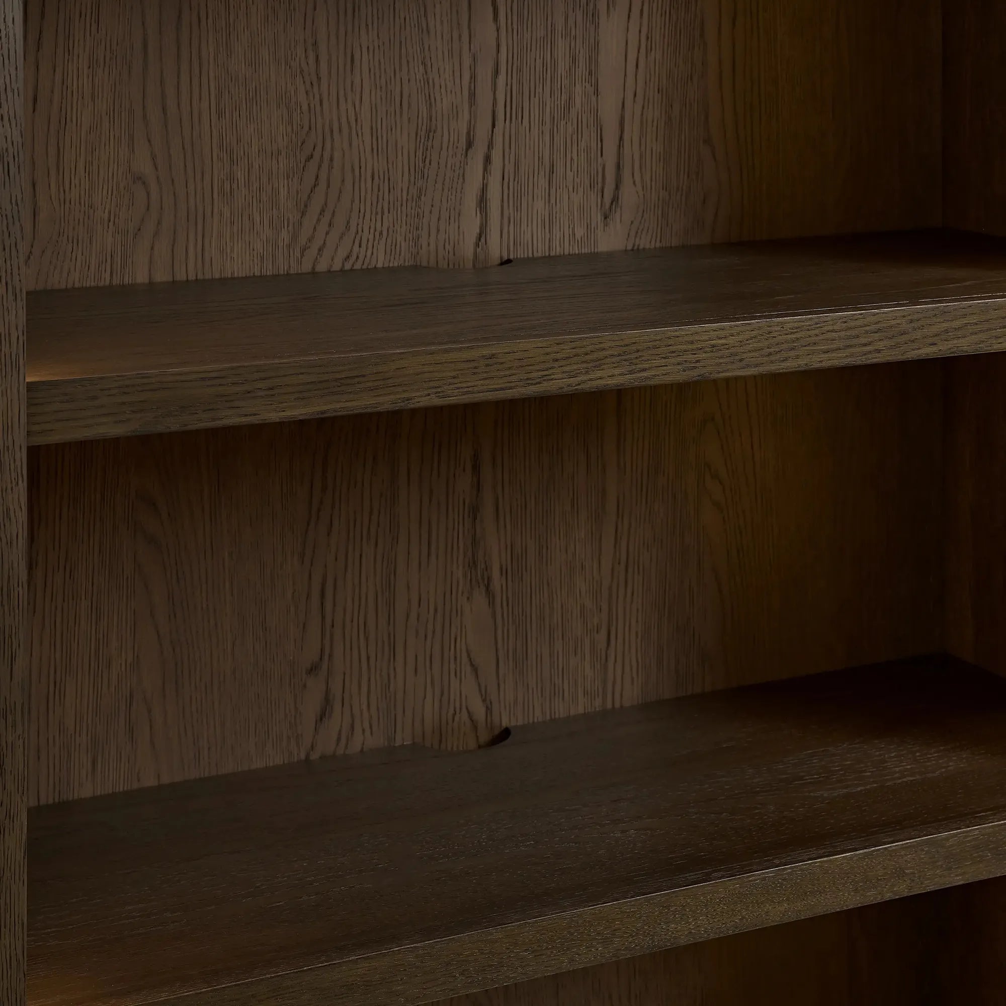 Nason Modular Tall Display Cabinets Oak Wood Bookcase with LED Lighting