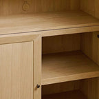 Nason Modularer hoher Eichenschrank für moderne Wohnzimmer mit großen Schließfächern
