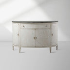 Sofia Bell'Arte Wood Demilune Buffet Sideboard Distressed Entryways Cabinet