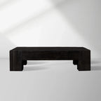 Ubud Square Wood Coffee Table with Teak Reclaimed Wood Living Room Center Tea Table Vintage Style Cocktail Table