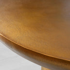Kyoto Round Coffee Table with Nickel-Plated Cast Aluminum Living Room Metal Center Tea Table Cocktail Table