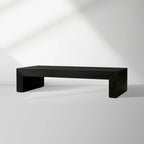 Sullivan Rectangle Waterfall Coffee Table with Solid Oak Wood  Center Tea Table Rural Style Cocktail Table