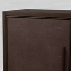 Malone Leather Panels Buffet Sideboard Luxury Wood Entryways Cabinet