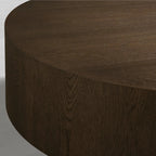 Sullivan Wood Round Coffee Table with Solid Oak Veneers Cocktail Table Living Room Center Tea Table Simplicity Style
