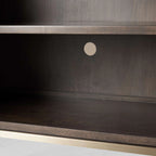 Malone Leather Panels Buffet Sideboard Luxury Wood Entryways Cabinet