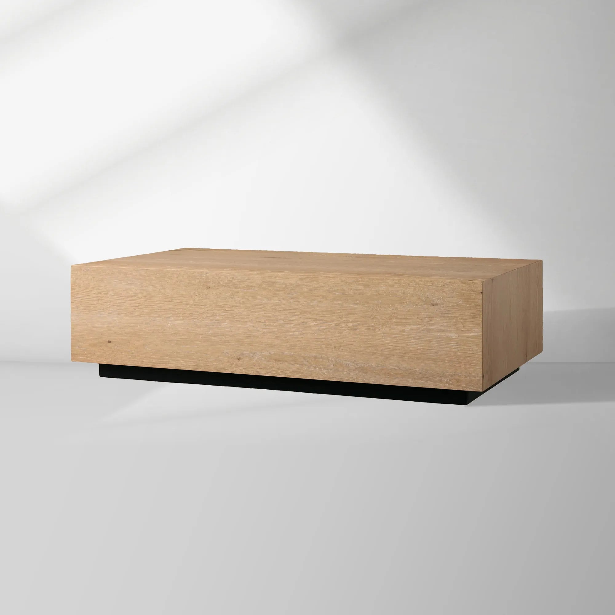 Sullivan Rectangle Coffee Table with Solid Oak Wood Center Tea Table Cocktail Table Rural Style