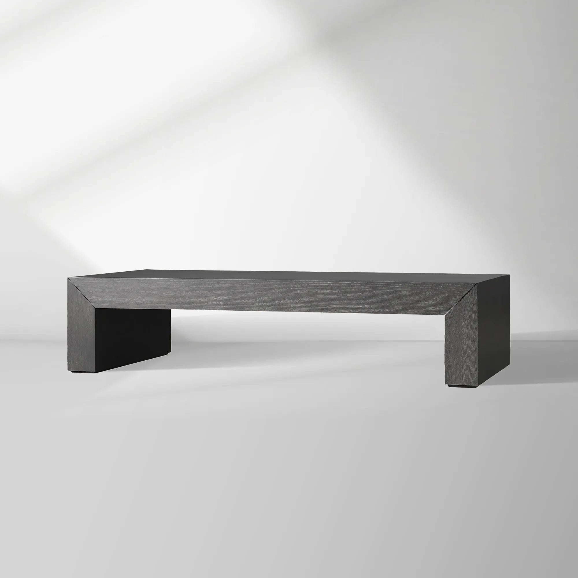 Sullivan Rectangle Waterfall Coffee Table with Solid Oak Wood  Center Tea Table Rural Style Cocktail Table