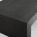 Sullivan Rectangle Waterfall Coffee Table with Solid Oak Wood  Center Tea Table Rural Style Cocktail Table