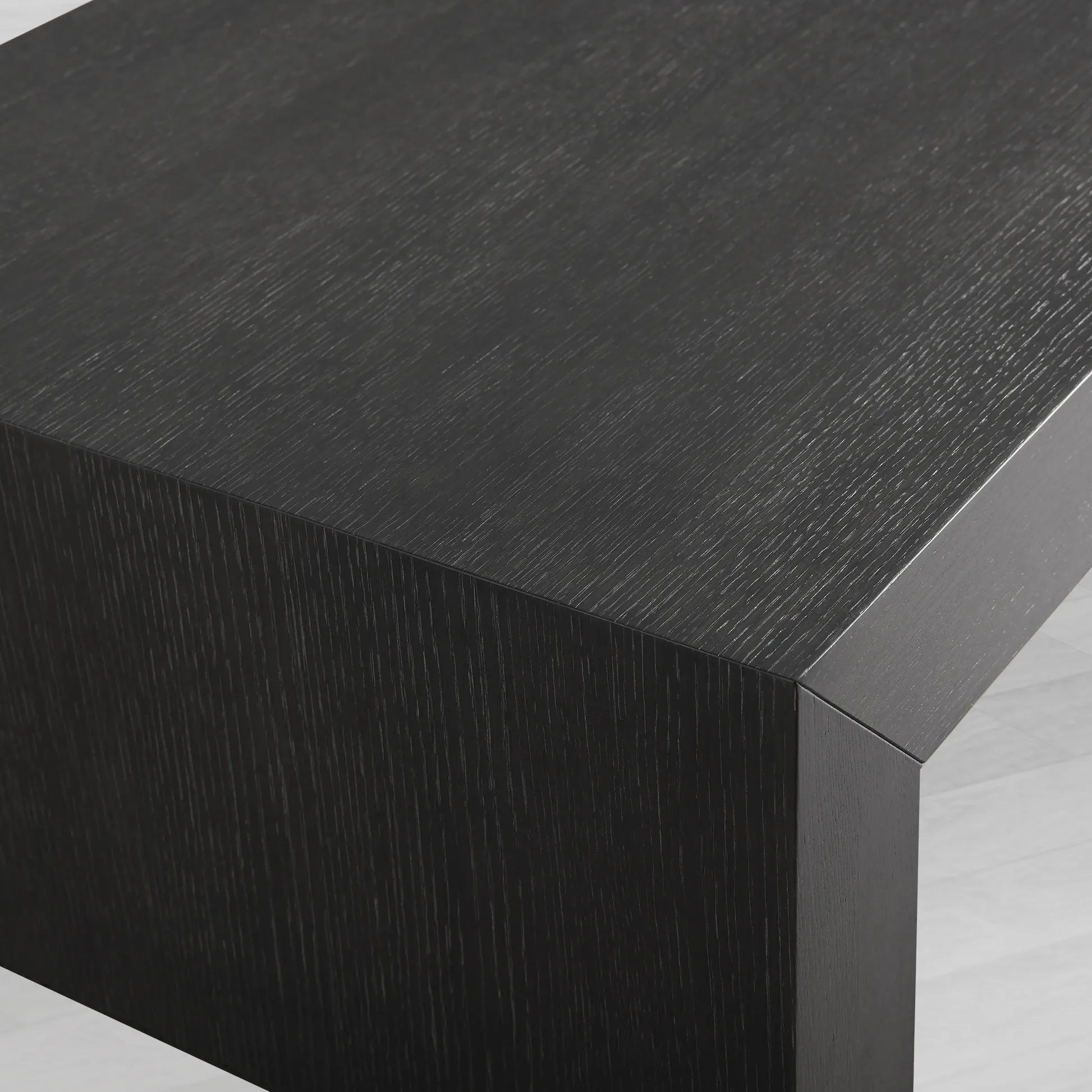 Sullivan Rectangle Waterfall Coffee Table with Solid Oak Wood  Center Tea Table Rural Style Cocktail Table